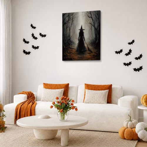 Gothic Witch Halloween Wall Art - Dark Moody Halloween Wall Decor - Art-4
