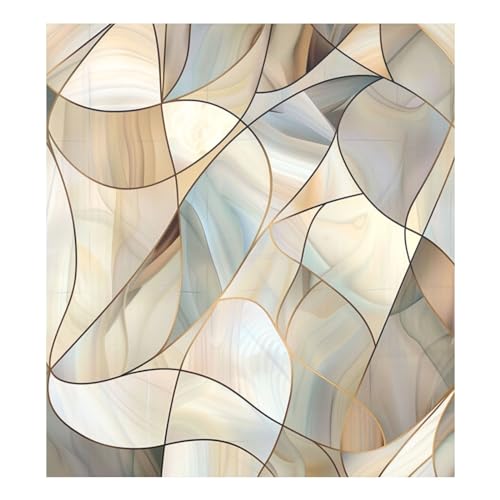 Abstract Stained Glass Pattern Magnetic Refrigerator Cover 23x26 in - Easy Install Decor