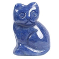 Natural Blue Aventurine Cat Guardian Sculpture - Healing Crystal Home Decor - 30x20x16mm