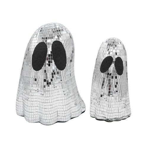 Halloween Disco Ghost Decor Set - Glitter Tabletop Props for Indoor Holiday Party