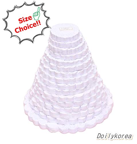 8-Inch Silver Rectangular Paper Doilies - Disposable Lace Tableware, 250 Sheets - Party & Wedding Decor (Variation: Round)