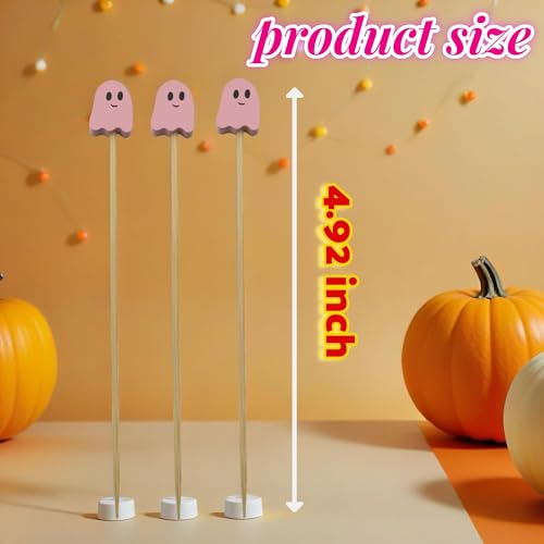 Pink Ghost Cocktail Picks 100 Pcs for Halloween Party Appetizers