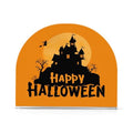 Halloween Witch Castle Orange Napkin Holder - Acrylic Standing Dispenser for Kitchen & Dining Tabletop Halloween Decor