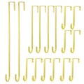Over Door Hooks Set - Champagne Gold, 16 Pcs Wreath Hangers & Hooks