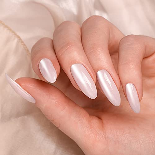White Pearl Chrome Nail Powder - Iridescent Mermaid Pigment - 1 Jar