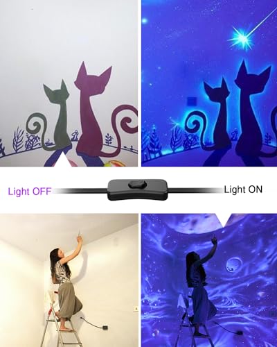 4 Pack LED Black Light Bars for Party Halloween Fluorescent Glow in The Dark