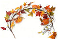 Fall Leaves Garland - 5.9 Ft Autumn Maple Leaf Decor for Indoor Outdoor Fall Decorations