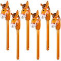 6 Pack PVC Horse Stick Balloons - Cowboy Western Party Decorations