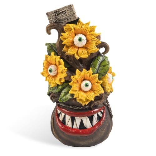 Halloween Creepy Sunflower Figurine - Horror Home Decor for Halloween