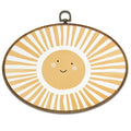 Oval Wall Art Decor for Nursery & Kids Rooms - Sunshine Abstract Canvas