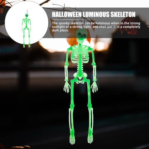 Luminous Halloween Skeleton Pendant Decor Green Glow Horror Prop