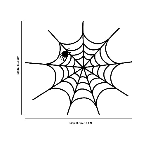 Halloween Spiderweb Wall Decal - 20 x 22.5 Inch Indoor Outdoor Vinyl Sticker