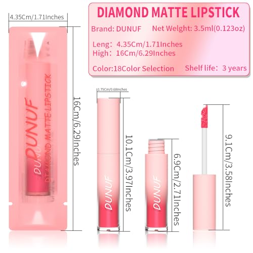 Petansy Red Lip Gloss Set - 3 Colors Diamond Glitter Metallic Liquid Lipstick