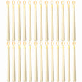 GenSwin 26 Pcs Ivory Flameless Taper Candles with 3D Flickering Wick - Battery Operated for Home Wedding Xmas