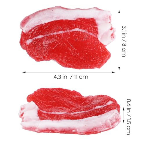 Fake Meat Prop Steak Set - Realistic Food Model for Kitchen Decor & Photos