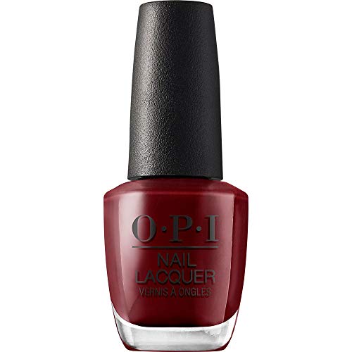 OPI Nail Lacquer Classic Nail Polish - Como se Llama? Opaque Dark Red - Long Lasting
