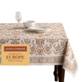 Allure Rectangle Cotton Tablecloth 60x108 Inches - Elegant Holiday & Fall Decor