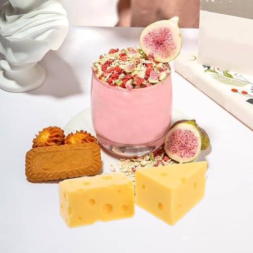 Resin Cheese Model Food Display Props - Miniature Cake & Cheese Set, Perfect for Photography & Dollhouses