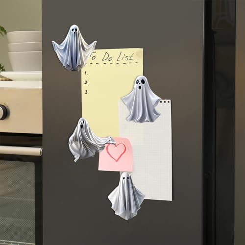 Halloween Fridge Magnets Set - Cute Ghost Refrigerator Decorations, 6 Pcs
