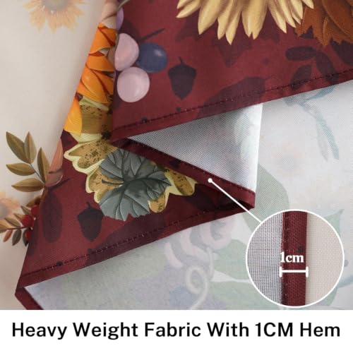 Fall Pumpkin & Leaf Oval Tablecloth 60 x 120 Inch - Autumn Decor