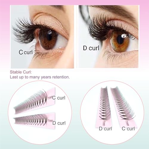 Pro Fairy Premade Fans Lashes 7D 8D 10D 12D 14D Voleme Lash Extensions Pre Made Fans Eyelash Extension Mixed 8-15mm Thickness 0.07 Curl C/D (7D 0.07 C Mix)
