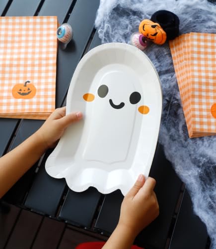 Halloween Party Supplies Set - 48 Disposable Plates & Napkins for 24 Guests