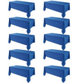Royal Blue Rectangle Tablecloth 10 Pack 90x132 Inch Polyester for Dining & Events