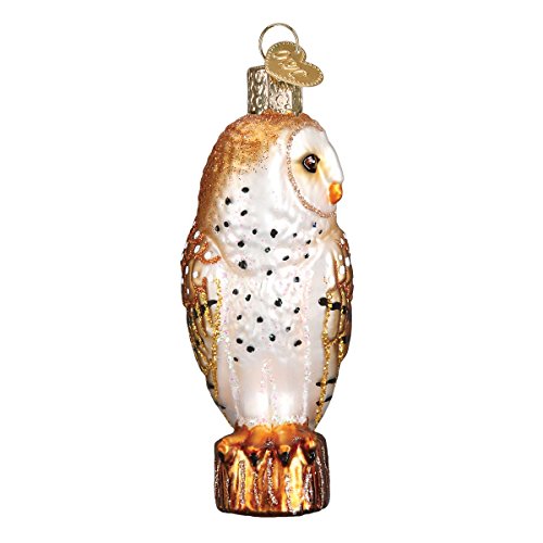 Unique Barn Owl Glass Christmas Ornament - Handcrafted Holiday Decoration, Owl Collection