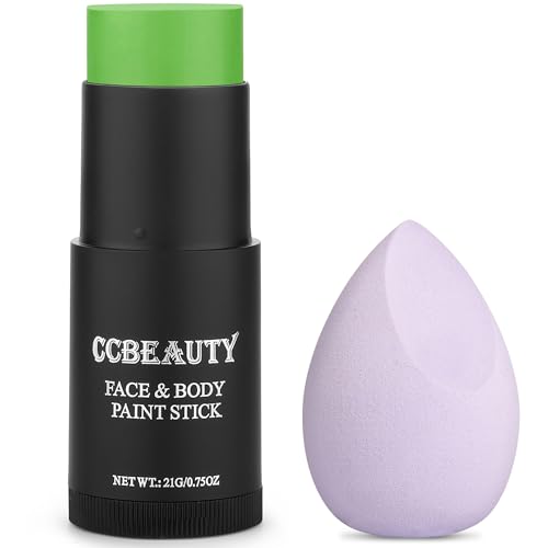 Light Green Face Paint Stick - SFX Makeup for Halloween & Cosplay, Full Coverage