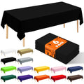 Black Disposable Plastic Tablecloth 54x108 Inches - Party & Event Use