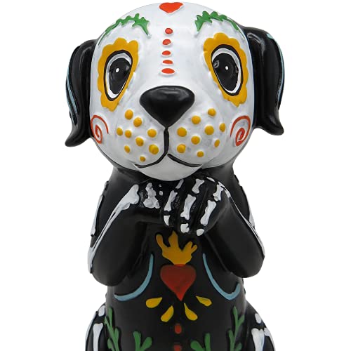 Dia de los Muertos Dog Figurine - 9 Inch Halloween & Day of the Dead Decor