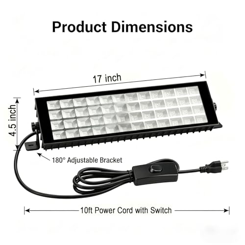 120W Black Light Bar for Glow Parties Halloween and Body Paint - 1pcs