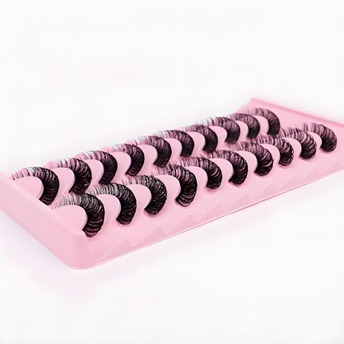 False Eyelashes 10 Pairs Pack - 3D Fluffy Russian D Curl Natural Look Black3