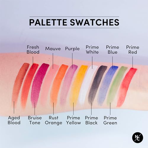 Alcohol-Activated Makeup Kit - 12-Color SFX Palette + Activator & Remover for Wounds & Halloween