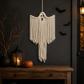 Spooky White Boho Ghost Halloween Decor - Long Ghost Wall Hanging