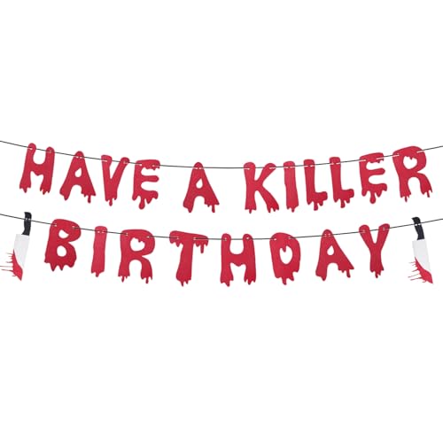 Halloween Bloody Banner for Zombie Vampire Horror Party Decorations