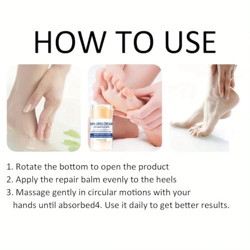 60% Urea Foot Cream Stick for Cracked Heels & Dry Skin - Moisturizing Balm