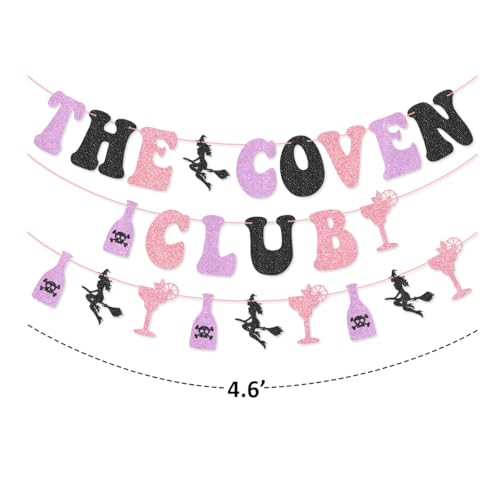 Halloween Coven Banner Garland Party Decorations - Bachelorette & Event Decor