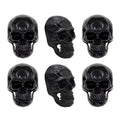 Black Skull Fridge Magnets Set - Gothic Locker & Decor Accessories, 6-Pack