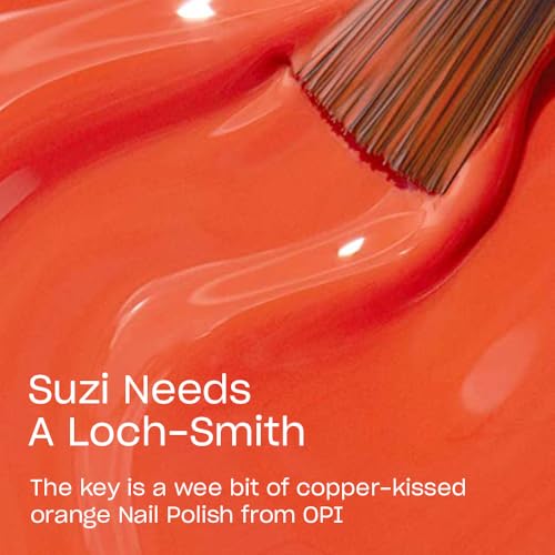 OPI Nail Lacquer - Suzi Needs a Loch-smith Opaque Dark Orange - Long-Lasting Nail Polish