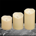Flameless Pillar Candles with Timer - 3 Pack, 3" x 4/5/6"