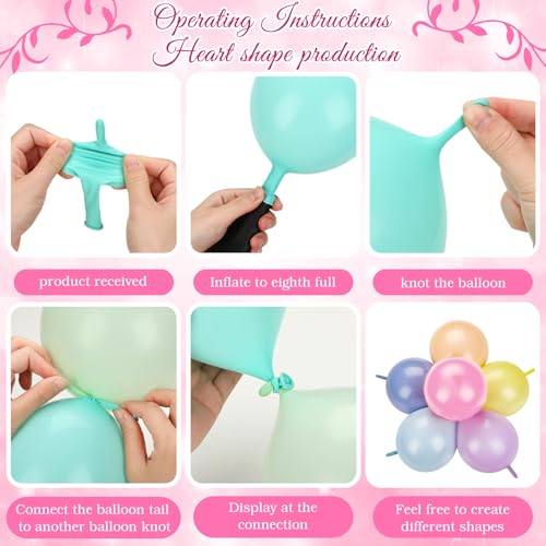 10 Inch Link Balloons Latex - Macaron Colors, Party Decoration, 100 Pcs