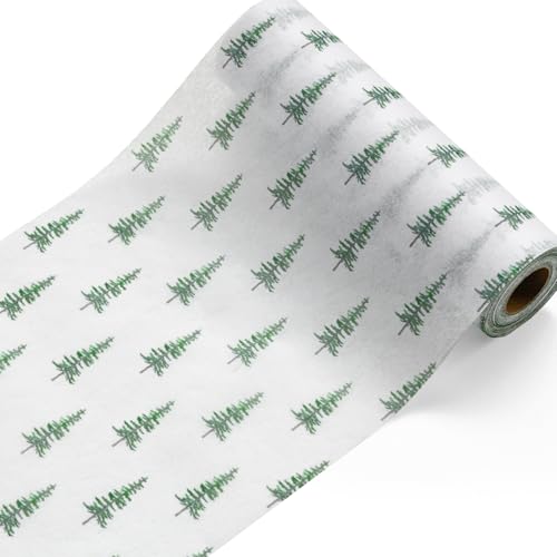 Christmas Tree Fleece Table Runner 12 Inch x 27 Yards Holiday Decor