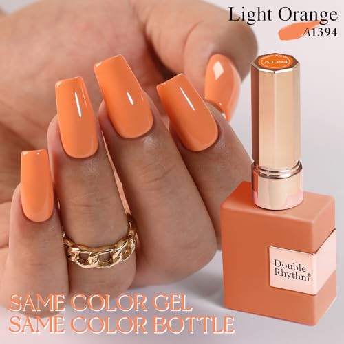 Double Rhythm 15ML Milky Orange Gel Polish - Same Color, Soak Off Nail Art