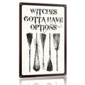 Gothic Witchcraft Metal Sign - Magical Home Decor for Halloween & Year-Round