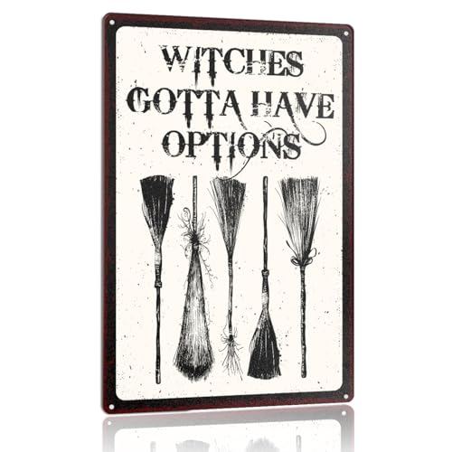 Gothic Witchcraft Metal Sign - Magical Home Decor for Halloween & Year-Round