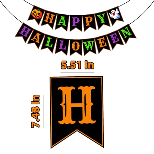 Halloween Banner Paper Decor for Party Indoor Outdoor Use
