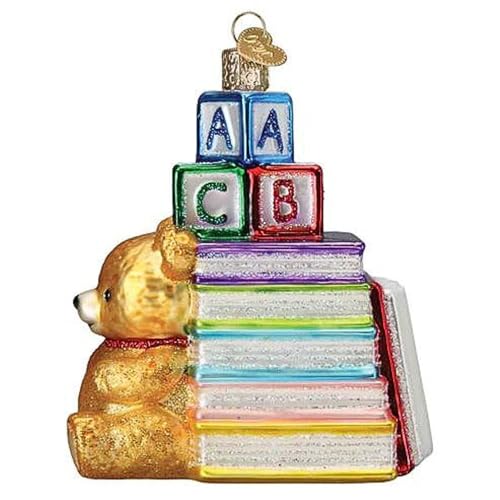 Children's Books Glass Ornament - Handcrafted Christmas Tree Decoration
