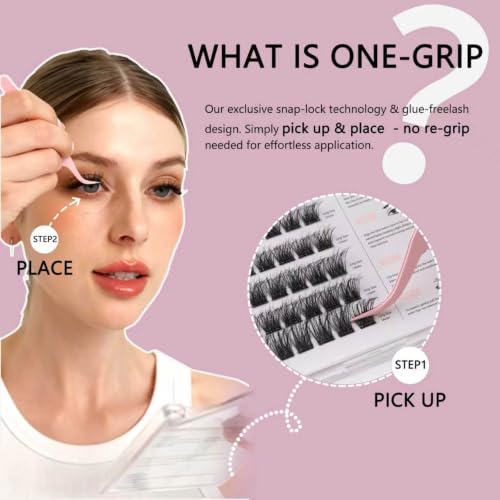 Self Adhesive Eyelash Clusters 72 Pcs No Glue Needed, Natural 3D Fluffy Look - Variation of 72PCS-Club Sirena