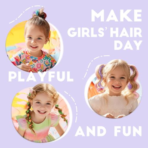Dreamlover Colored Kids Crazy Hair Day Hair Extensions - Multi Colors 12.5 Inch, 24 Pieces